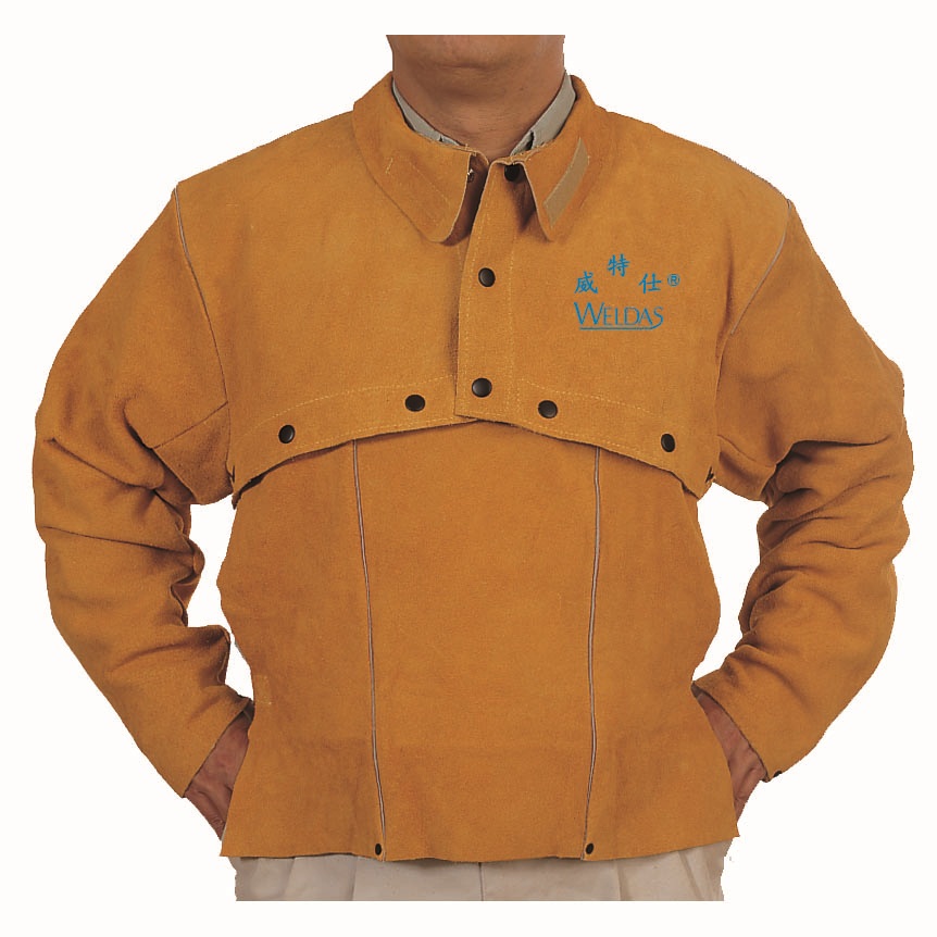 威特仕WELDAS 金黄色皮焊服系列 35cm长围身 型号44-2014
