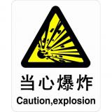 不干胶自粘性材料警告类安全标牌 安全标识 安全标志 (当心爆炸)