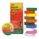 3M 电工胶带优质相色PVC绝缘胶带 Scotch™35# 绿色