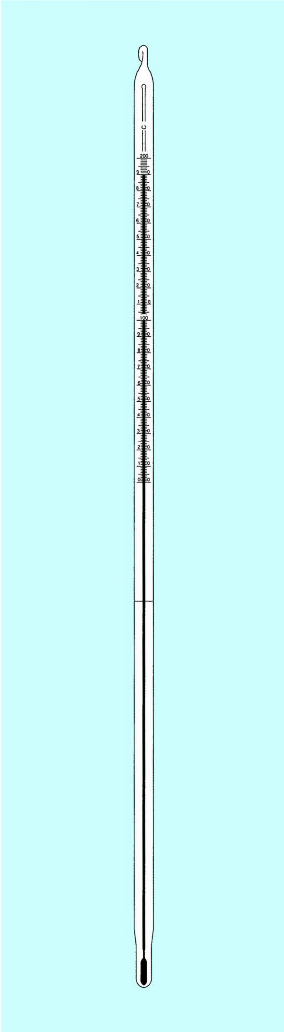 アルコール足長棒状温度計|||０～２００℃　９００㎜/酒精足长棒温度计| | | 0〜200℃900毫米