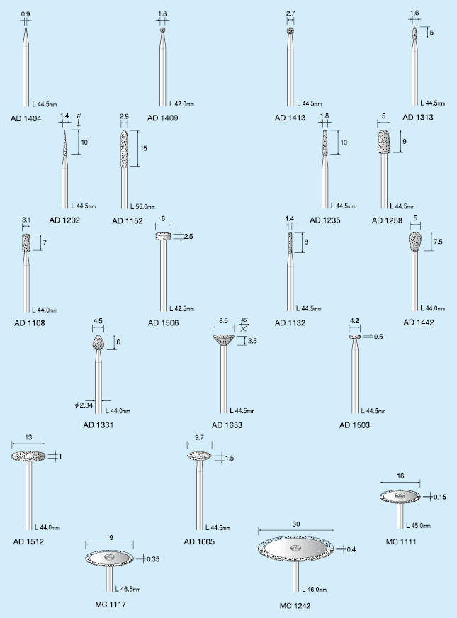 電着ダイヤモンドバー|||ＡＤ１４０９（旧Ａ１２０９）/