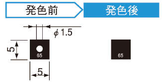 サーモカラーセンサー　不可逆|||ＳＳ４０　５０枚入/