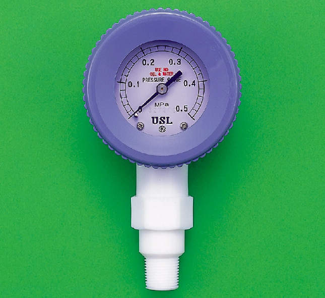 フッ素樹脂圧力計　φ７５|||０～０．１ＭＰａ/氟树脂压力表φ75| | | 0〜0.1MPa的