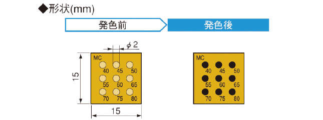 サーモカラーセンサー　不可逆|||９ＭＣ１６０　２０枚入/