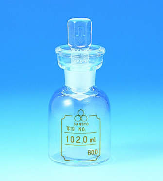 三商印　電極用ふらん瓶|||ガラスカラー　１００ｍｌ/山椒标志电极弗兰瓶| | |彩色玻璃100毫升