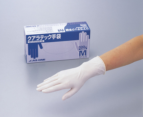 乳胶（橡胶）手套（有粉）  クアラテック手袋  GLOVES LATEX POWDERED