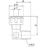 ＰＦＡメイル・エルボー|||ＬＦＨ－１／２－Ｒ１／２Ｐ/PFA邮件弯头| | | LFH-1/2-R1/2P 